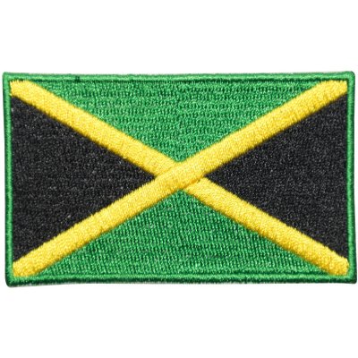 Nažehlovací nášivka Jamajka vlajka 8 x 5 cm