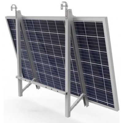 Držák pro solární panely na balkón a zeď ČERNÝ - Nastavitelný, úhel 10-30°; TP-BS-02
