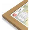 Nástěnné mapy Excart Maps Švýcarsko - nástěnná mapa 140 x 100 cm Varianta: mapa v dřevěném rámu, Provedení: Pegi jádro ořechu