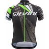 Cyklistický dres Silvini Team CD1435 black green dětský