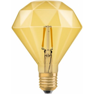 Osram LED žárovka Vintage, 4 W, 470 lm, teplá bílá, E27 VINTAGE 1906 LED CL DIAMOND FIL GO – Hledejceny.cz