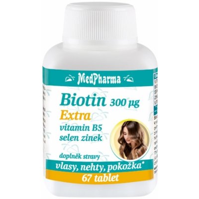 MedPharma Biotin 300mcg Extra 67 tablet – Hledejceny.cz