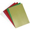Barevný papír Sizzix Třpytivý papír sada A4 vánoční 250g/m2 60ks