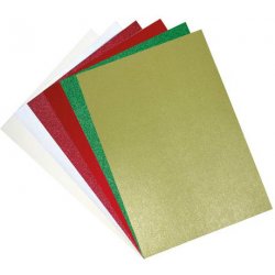 Sizzix Třpytivý papír sada A4 vánoční 250g/m2 60ks