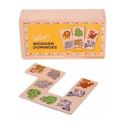 Bigjigs Toys Dřevěné domino safari – Zboží Živě