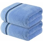 Livarno Home Froté ručník, 2 kusy, 50 x 100 cm (modrá) – Sleviste.cz
