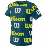 Wilson All Over Logo Tech Tee B Blue Coral – Zbozi.Blesk.cz
