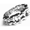Náramek Steel Jewelry náramek extra masivní motorkářský z chirurgické oceli NH090264