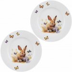 Orion Sada porcelánových dezertních talířů JARO zajíc 20 cm 2 ks – Zboží Mobilmania