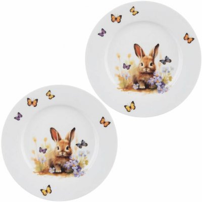 Orion Sada porcelánových dezertních talířů JARO zajíc 20 cm 2 ks – Zboží Mobilmania