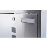 MT MALATEC Moderní poštovní schránka formátu A4 s krytem Jmenovka Přihrádka na noviny Okénko Uzamykatelná 2 klíče Nerezová ocel Šedá 1187 – Zbozi.Blesk.cz