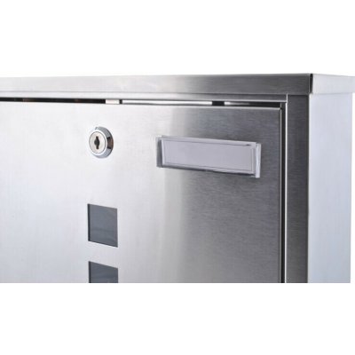 MT MALATEC Moderní poštovní schránka formátu A4 s krytem Jmenovka Přihrádka na noviny Okénko Uzamykatelná 2 klíče Nerezová ocel Šedá 1187 – Zbozi.Blesk.cz