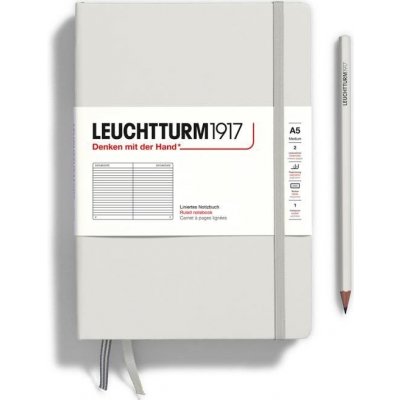 Leuchtturm1917 Zápisník Light Grey Medium A5 linkovaný – Zboží Živě