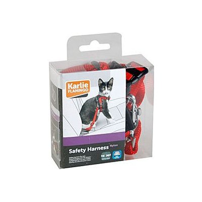 Karlie Postroj kočka Bezpečnostní do auta 25mm červený – Zboží Mobilmania