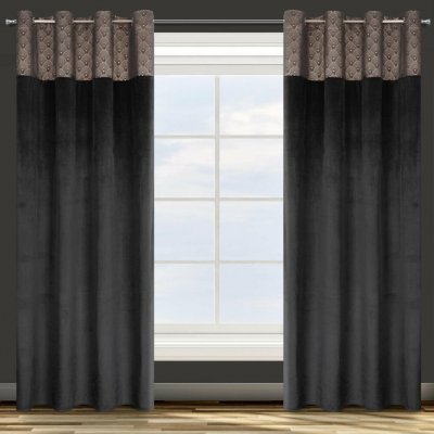Design 91 ZATEMŇOVACÍ ZÁVĚS NA KROUŽCÍCH AGNES 140X250 CM ČERNÁ – Hledejceny.cz
