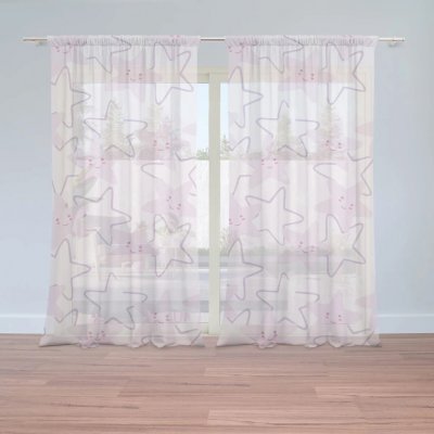 Sablio Záclony Veselé hvězdy: 2ks 150x250cm – Hledejceny.cz