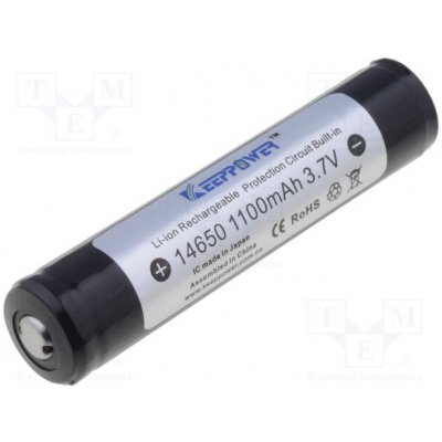 KEEPPOWER ICR14650 Akum: Li-Ion; 14650,7/5AA; 3,7V; 1000mAh; Ø14x66mm; 1ks. – Zboží Živě
