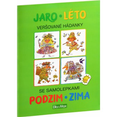 JARO, LÉTO, PODZIM, ZIMA - Kniha samolepek a hádanek – Hledejceny.cz