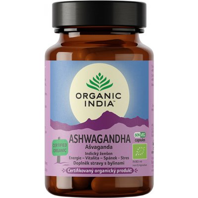 Organic India Ashwagandha 60 kapslí – Hledejceny.cz