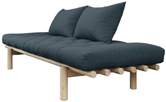 Sofa PACE by Karup 75*200 cm natural + futon petrol blue 757