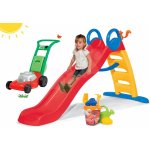 Smoby Set šmykľavka Funny Toboggan 2 metrová+kosačka s vedro setom Auta SM820401-17 – Zbozi.Blesk.cz