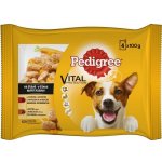 Pedigree s kuřecím a hovězím se zeleninou v šťávě 4 x 100 g – Hledejceny.cz