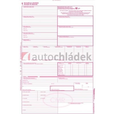 Optys 1197 CMRMezinárodní nákladní list A4 samopropisovací 5 listů/500ks – Zboží Mobilmania