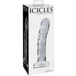 Icicles Skleněné dildo No. 62 Clear – Zboží Mobilmania