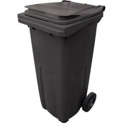 Manutan Expert Plastová venkovní popelnice na tříděný odpad, 120 l, černá – Zboží Mobilmania