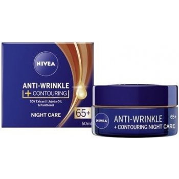 Nivea Anti-Wrinkle+Contouring noční krém 65+ 50 ml