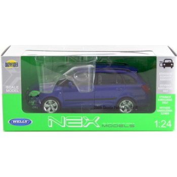 Welly Škoda Fabia Combi II 2009 modrá 1:24