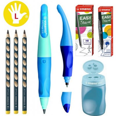 Stabilo Moje první psací potřeby s perem pro leváky 6-7 let modrá – Zboží Mobilmania
