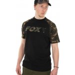 Fox International Fox tričko Black/Camo Raglan T-shirt – Zboží Mobilmania