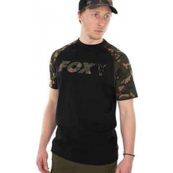 Fox International Fox tričko Black/Camo Raglan T-shirt