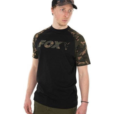 Fox International Fox tričko Black/Camo Raglan T-shirt – Zbozi.Blesk.cz