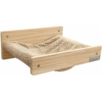 Kerbl 80917 Timber Nástěnné odpočívadlo pro kočky přírodní taupe 38 x 33,5 x 16 cm – Sleviste.cz