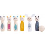 Bigjigs Toys Kuželky lesní zvířátka – Zboží Dáma