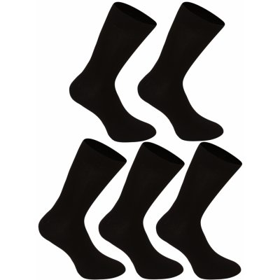 Nedeto 5PACK ponožky vysoké bambusové 5NDTP001 černé – Zboží Mobilmania