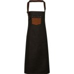 Premier Workwear Džínová zástěra s povoskovaným vodoodpudivým povrchem černá hnědá 72x86cm PW136 – Hledejceny.cz