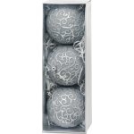 MagicHome koule sada, 3 ks, stříbrná, na vánoční stromeček, 10 cm – Hledejceny.cz