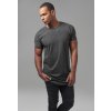 Pánské Tričko Urban Classics Long Shaped Turnup Tee charcoal