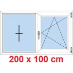 Soft Dvoukřídlé plastové okno 200x100 cm FIX+OS – HobbyKompas.cz