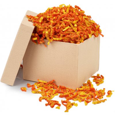 Fancypack žlutá-oranžová papírová výplň do krabic Hmotnost: 3kg, Typ výplně: Natažená verze – Hledejceny.cz