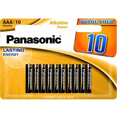 Panasonic Alkaline Power AAA 10ks LR03APB/10BW – Zboží Mobilmania