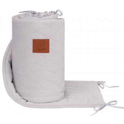 Infantilo Ochranný velvet mantinel Tm. šedá – Zboží Dáma