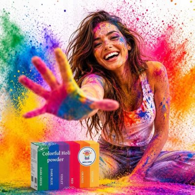 ISO 10564 Holi barevný prášek 10x100 g color – Zboží Mobilmania