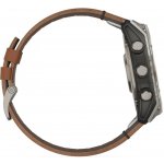 Garmin Fenix 8 AMOLED 51mm Sapphire Titanium Black/Chestnut Leather Strap 010-02905-40 – Zboží Živě