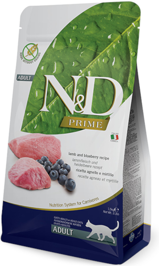 N&D GF Prime Cat Adult Lamb & Blueberry 5 kg