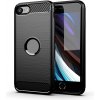 Pouzdro a kryt na mobilní telefon Apple Pouzdro Forcell CARBON Case iPhone SE 2020 černé