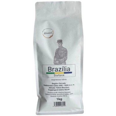 KÁVOHOLIK Káva Štefánik Brazília YB 100 % arabika zrnková 1 kg – Hledejceny.cz